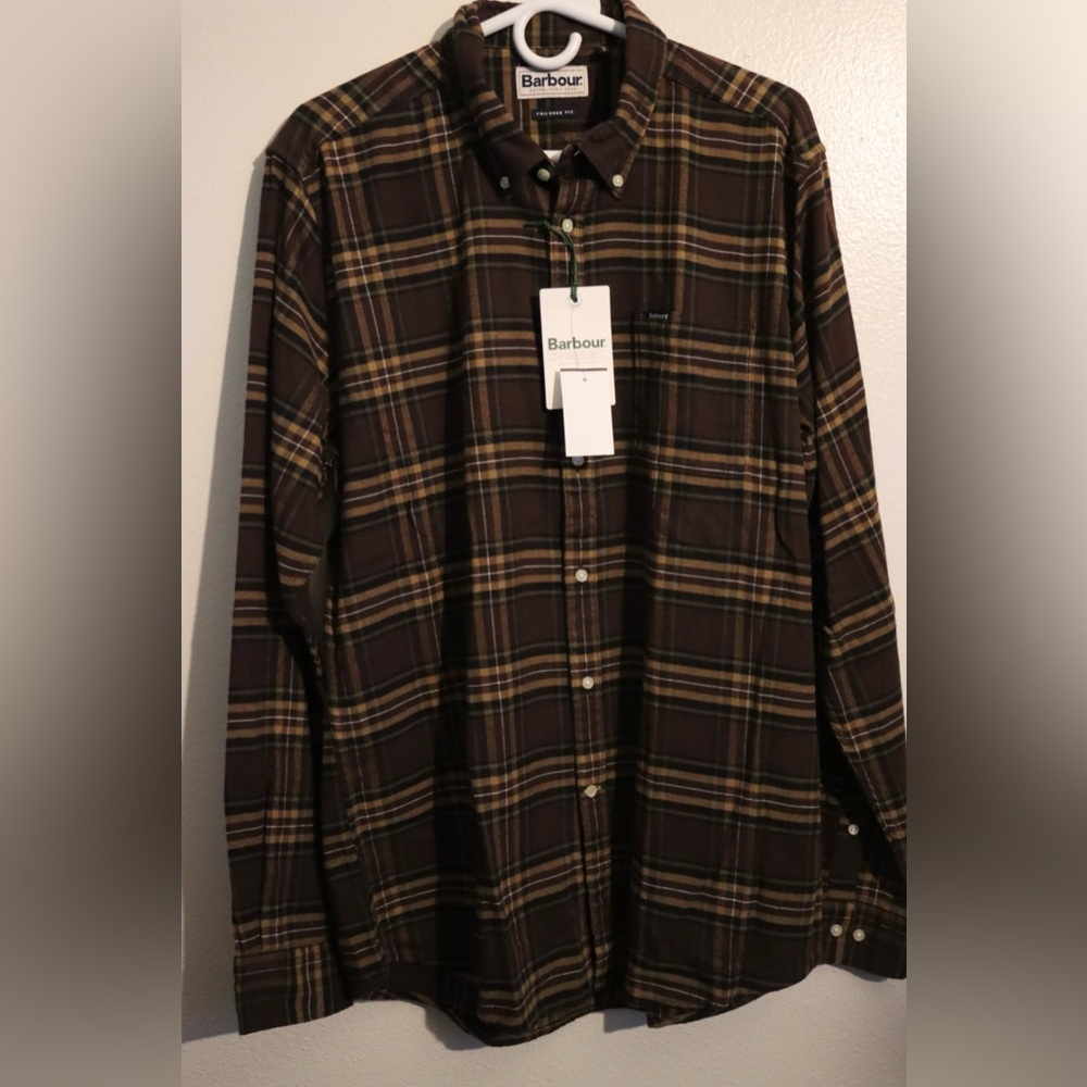Barbour Brown Plaid Shirt